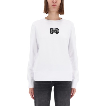 SWEATSHIRT WITH "BAROQUE" LOGO PATCH