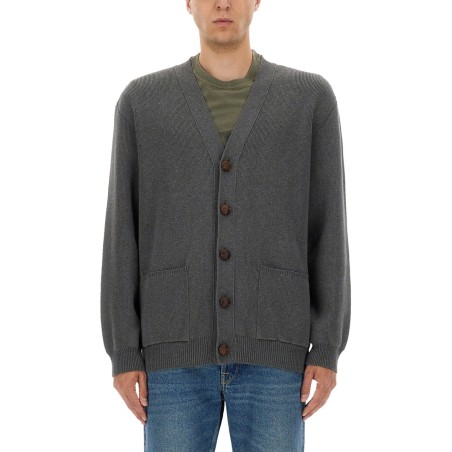 LOGO LAPEL CARDIGAN