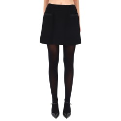 DOUBLE CREPE BASQUE SKIRT