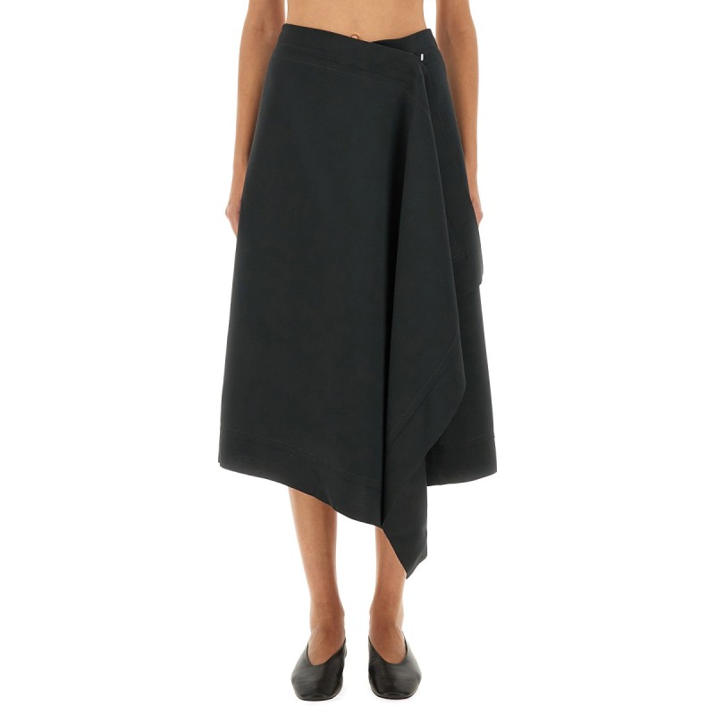 WOOL "WRAPPED" SKIRT