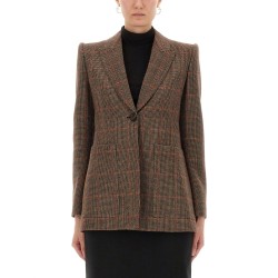 PLAID WOOL TAILORED JACKET