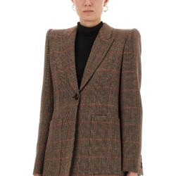 PLAID WOOL TAILORED JACKET