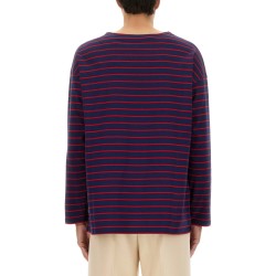 LONG SLEEVE T-SHIRT WITH "CHEZ VALENTINO" PRINT