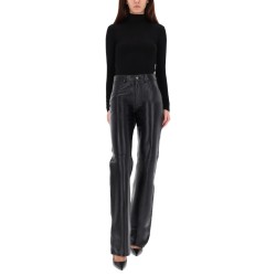 "STAR BLACK DENIM & LEATHER" PANTS