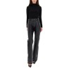 "STAR BLACK DENIM & LEATHER" PANTS