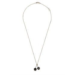 CHEZ VALENTINO METAL AND ENAMEL NECKLACE