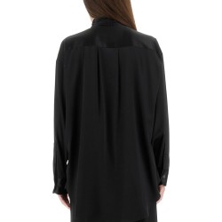 STRETCH SILK SATIN SHIRT