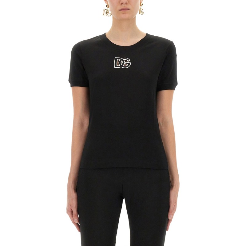 JERSEY T-SHIRT WITH DG LOGO EMBROIDERY