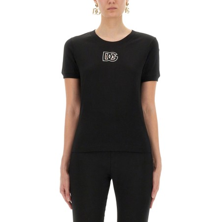 JERSEY T-SHIRT WITH DG LOGO EMBROIDERY