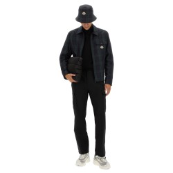 CHECKED COTTON GABARINE SHIRT JACKET