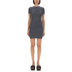 JACQUARD MINI DRESS WITH LOGO