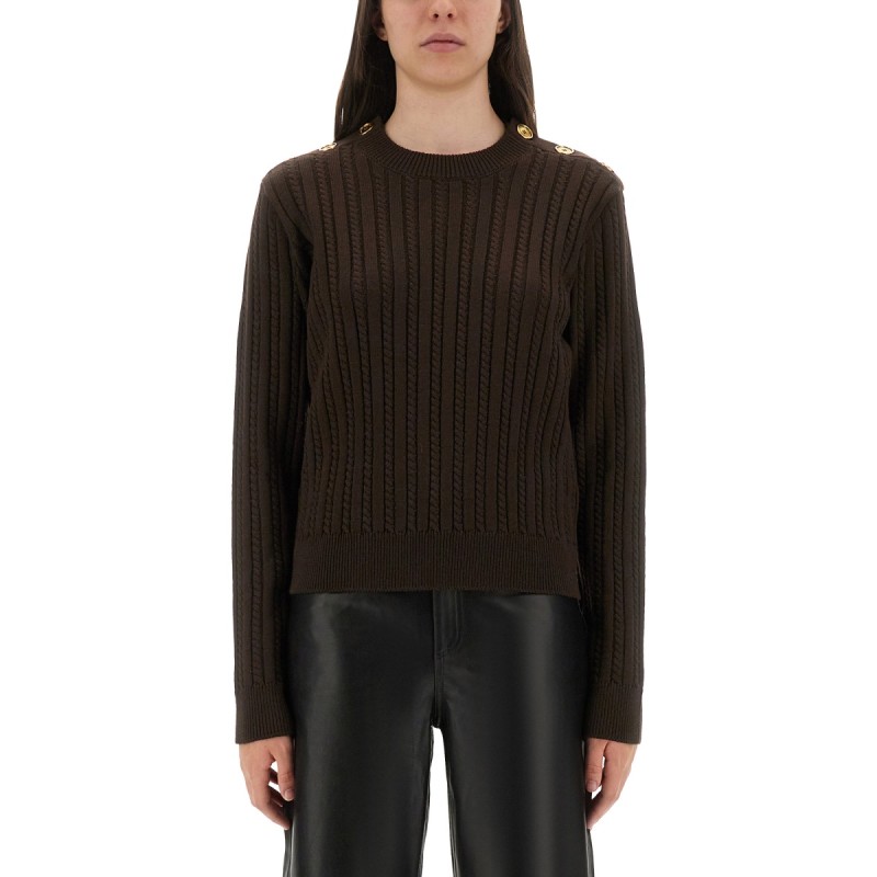 WOOL SWEATER WITH BUTTON DETAIL