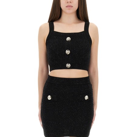 TWEED CROP TOP