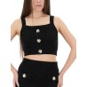 TWEED CROP TOP
