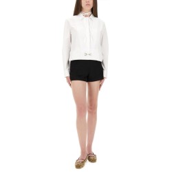 COTTON POPLIN SHIRT WITH CLAMP