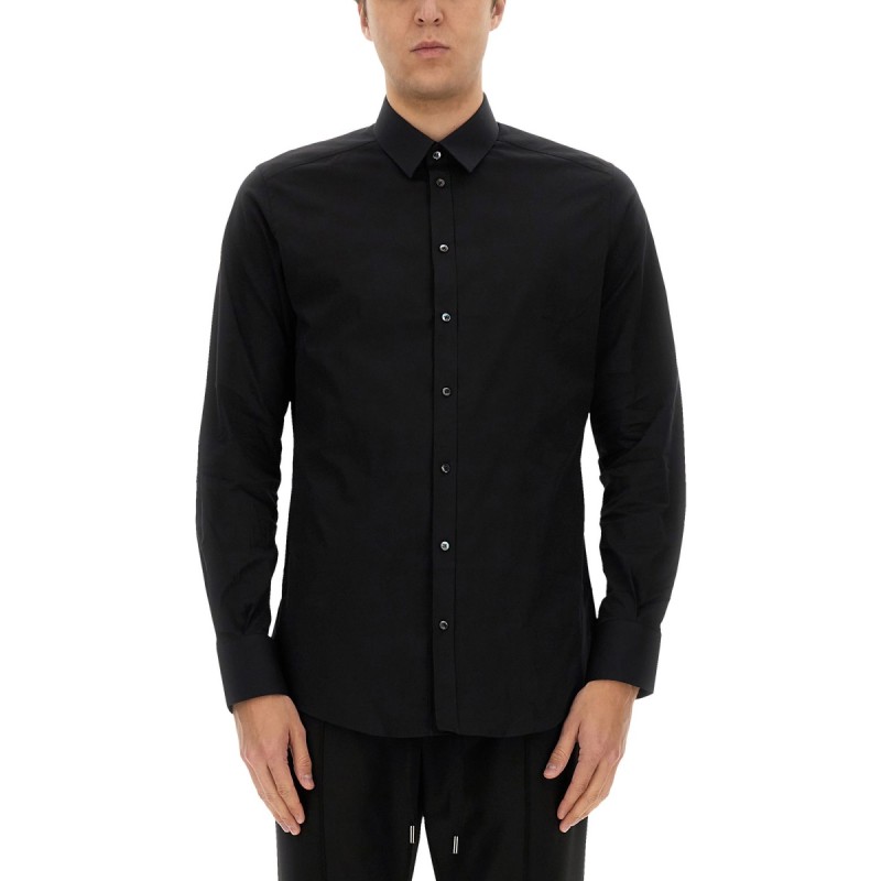 GOLD POPLIN STRETCH SHIRT