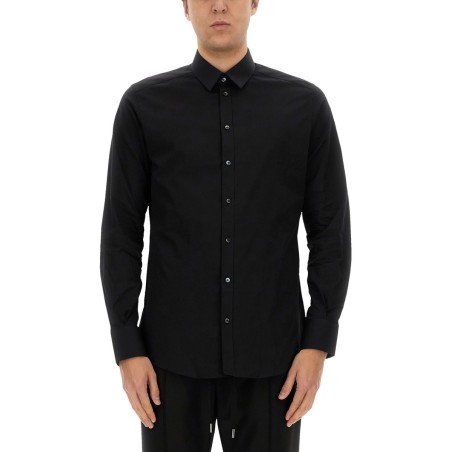 GOLD POPLIN STRETCH SHIRT