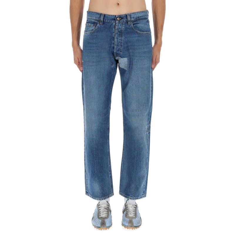 JEANS WITH SHELTER DETAIL