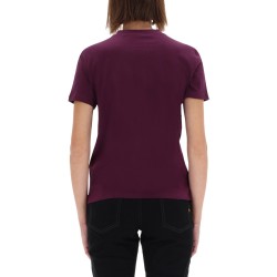 T-SHIRT WITH LOGO AND RHINESTONES