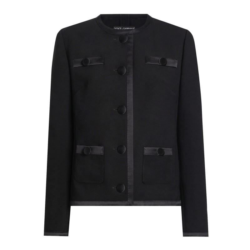 DOUBLE CREPE SINGLE-BREASTED JACKET