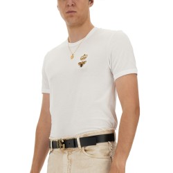 "BEE AND CROWN" EMBROIDERED T-SHIRT
