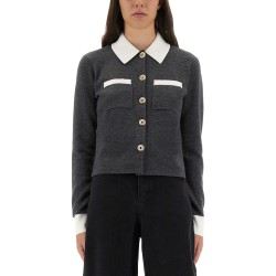 CARDIGAN WITH CONTRASTING COLLAR