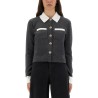 CARDIGAN WITH CONTRASTING COLLAR