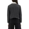 CARDIGAN WITH CONTRASTING COLLAR