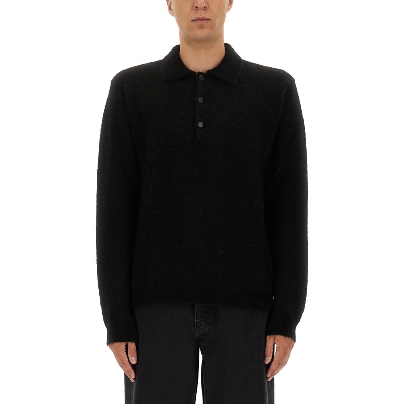 WOOL SWEATER WITH POLO COLLAR