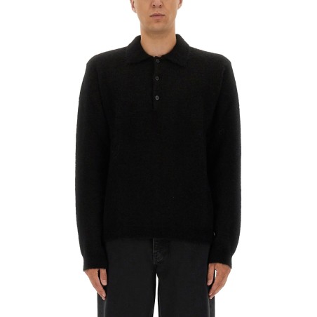 WOOL SWEATER WITH POLO COLLAR