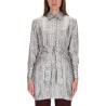 PRINTED SILK CHEMISIER DRESS