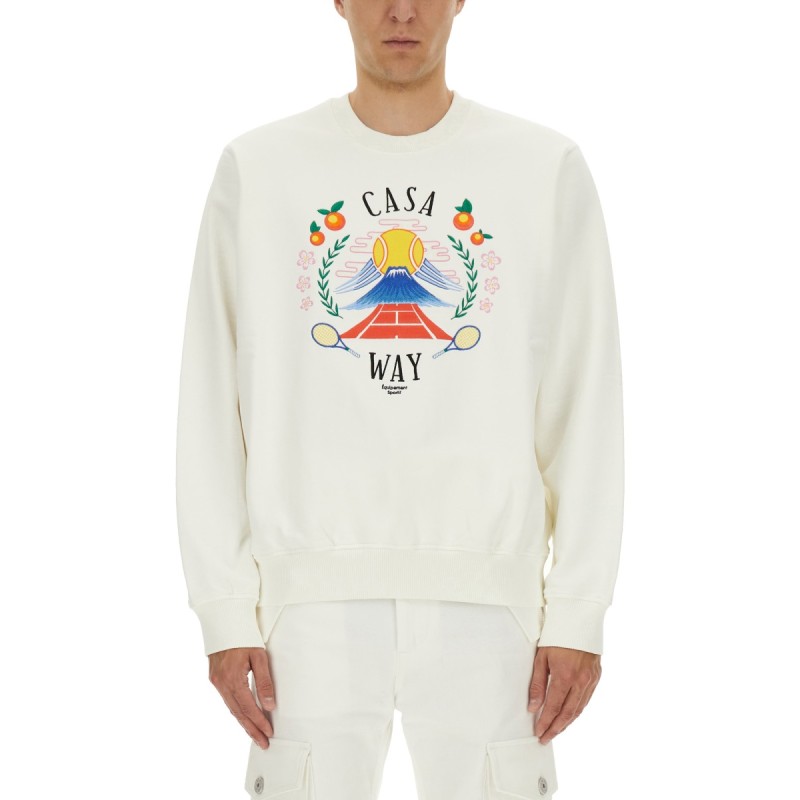 SWEATSHIRT WITH "HOME WAY MOUNTAIN" EMBROIDERY