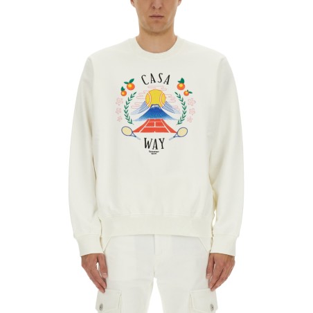 SWEATSHIRT WITH "HOME WAY MOUNTAIN" EMBROIDERY