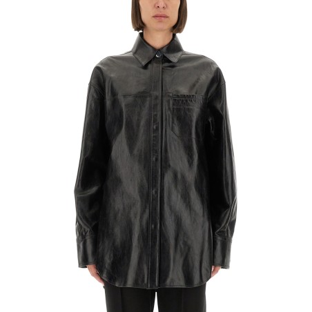 LEATHER "BOREL" SHIRT