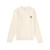 RIBBED KNIT WITH FOX PATCH