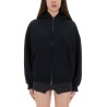 "FLIPPED" ZIPPERED SWEATSHIRT