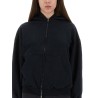 "FLIPPED" ZIPPERED SWEATSHIRT