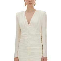 SATIN GATHERED MINI DRESS