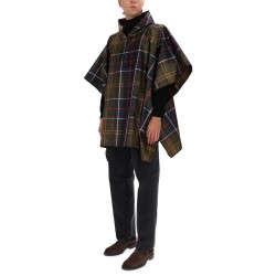 PONCHO WITH TARTAN PATTERN