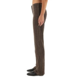 VELVET "CRINKLE" SLIM PANTS