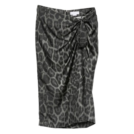 SILK MIDI SKIRT