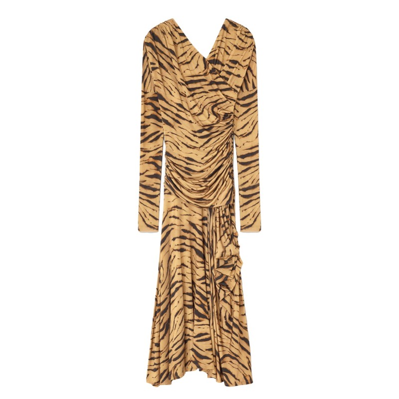 LONG DRESS WITH "ZEBRA" PRINT