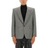 SINGLE-BREASTED WOOL FLANNEL JACKET