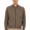 "RESORT" BOMBER JACKET IN SUEDE ALTERNATIVES