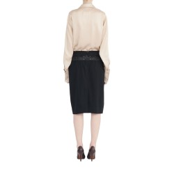 "FOUR STITCHES" MIDI SKIRT