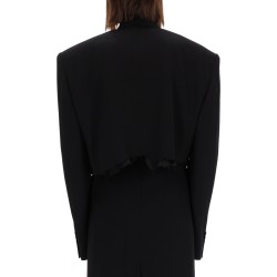 SINGLE BREASTED CUT OFF JACKET