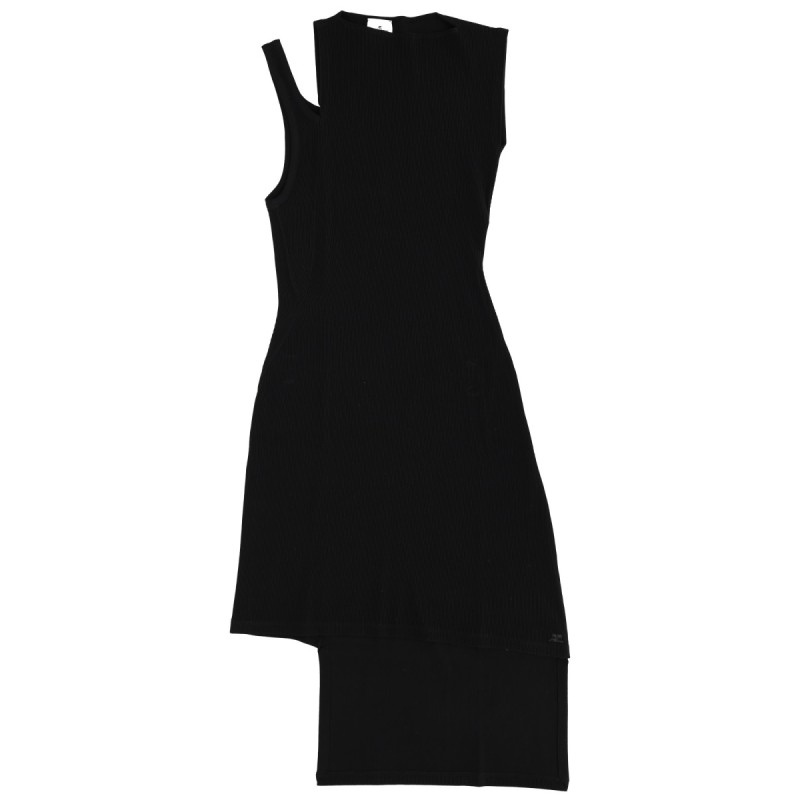 RIBBED "OBLIQUE" DRESS
