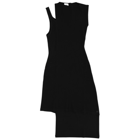 RIBBED "OBLIQUE" DRESS