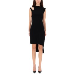 RIBBED "OBLIQUE" DRESS
