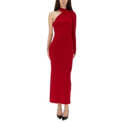 DRAPED ONE-SHOULDER DRESS